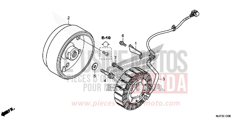 GENERATOR for CTX700 ABS DARKNESS BLACK METALLIC (NH463) from 2014